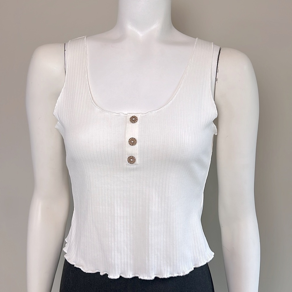SHEIN White Crop Summer Tank Top